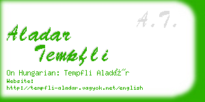 aladar tempfli business card